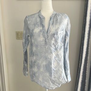 GAP Linen Blue & White Tie Dye Tunic